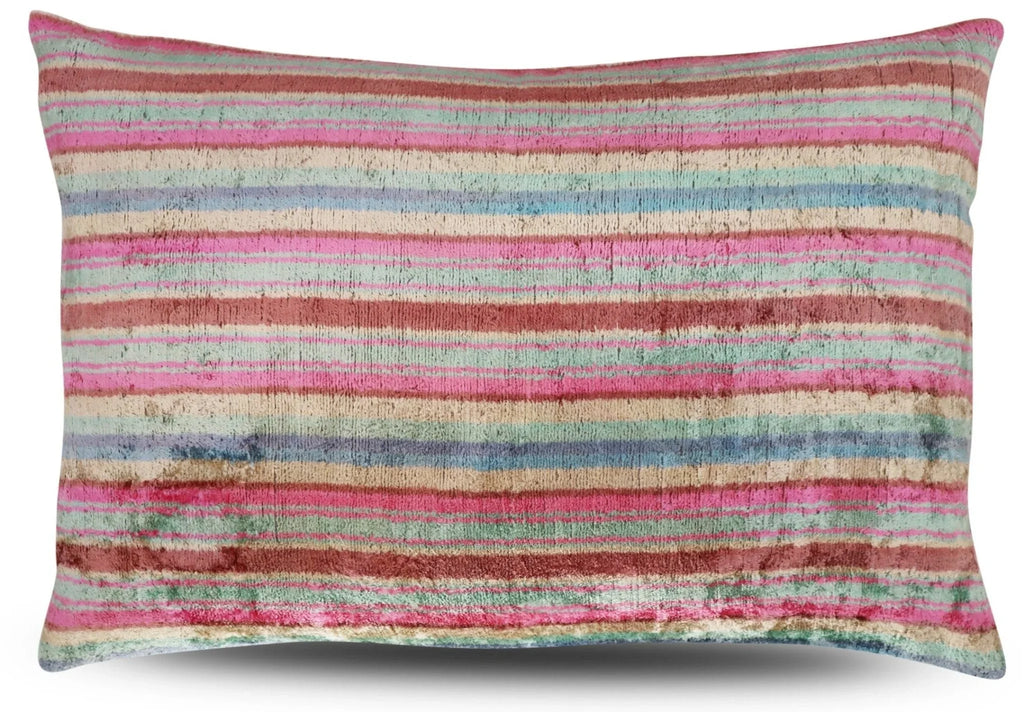 Canvello Luxury Earthtone Stripe Pillow for Couch | 16 x 24 in (40 x 60 cm) Canvello