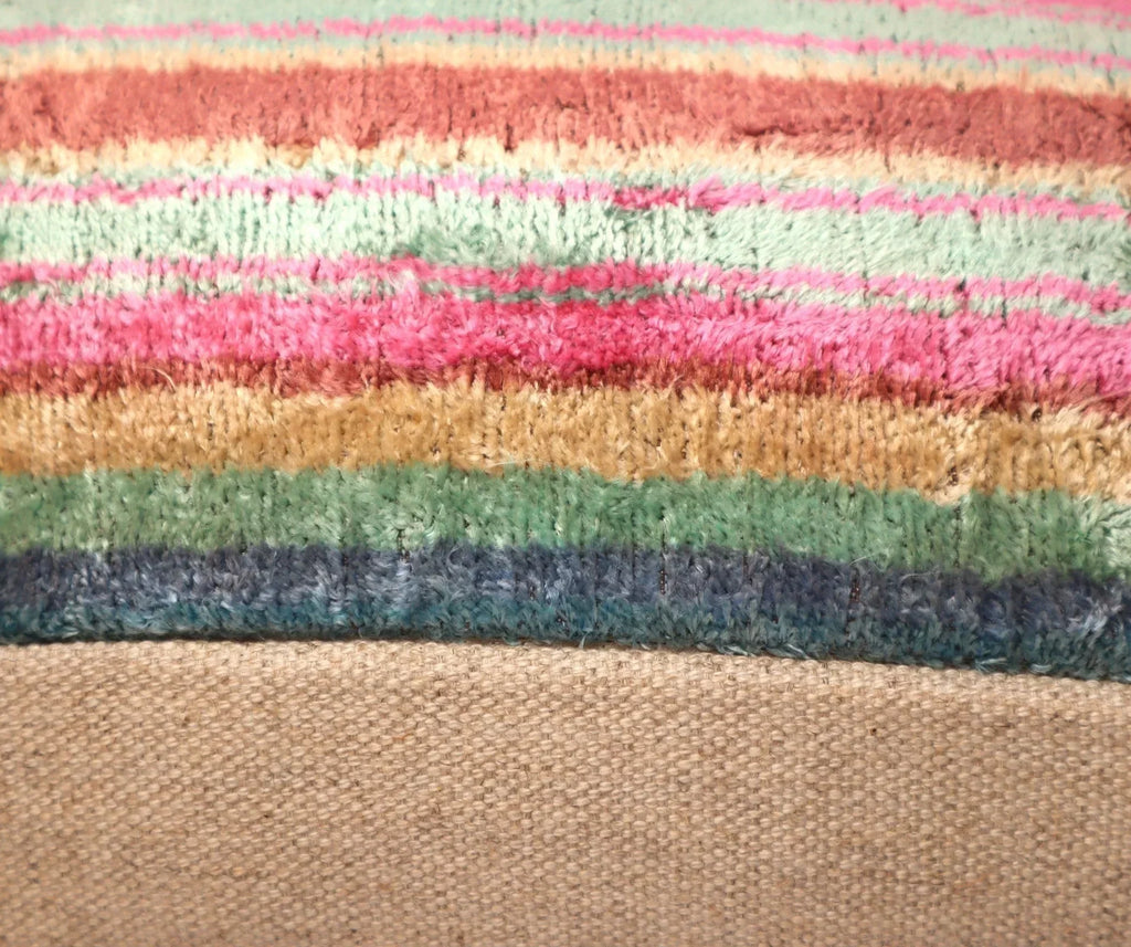 Canvello Luxury Earthtone Stripe Pillow for Couch | X in (40 X Cm), angled view - House Of Avana
