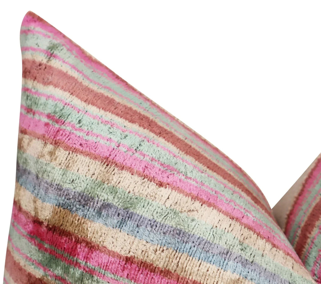 Canvello Luxury Earthtone Stripe Pillow for Couch | X in (40 X Cm), angled view - House Of Avana