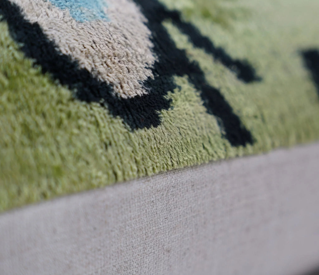 Canvello Luxury Green Smoke Olive Evil Eye Pillow for Couch| 16 x 24 in (40 x 60 cm) Canvello