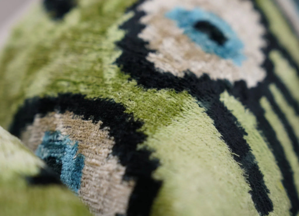 Canvello Luxury Green Smoke Olive Evil Eye Pillow for Couch| 16 x 24 in (40 x 60 cm) Canvello