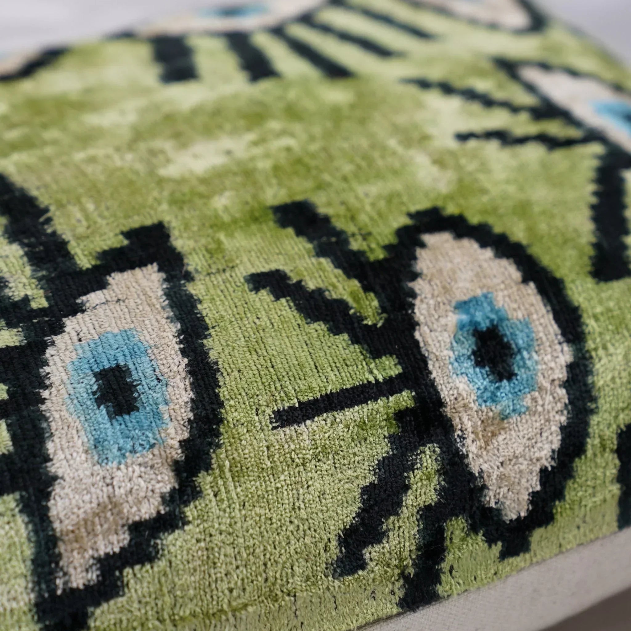 Canvello Luxury Green Smoke Olive Evil Eye Pillow for Couch| 16 x 24 in (40 x 60 cm) Canvello