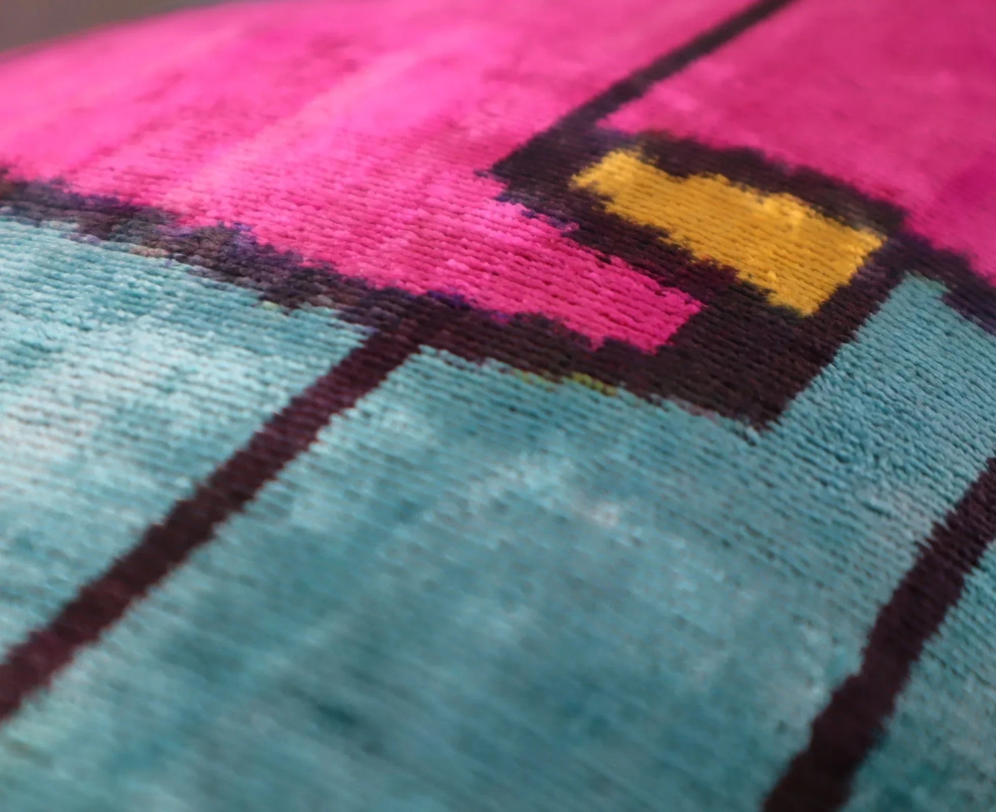 Canvello Multi Color Rainbow Handmade 16x24 Silk Velvet Pillow, Organic Veg Dyed, Down/Feather Filled Canvello