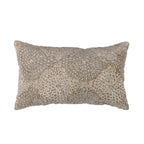 Canvello Naples Embroidered Pillow, Beige/Taupe Canvello