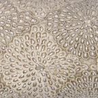 Canvello Naples Embroidered Pillow, Beige/Taupe Canvello