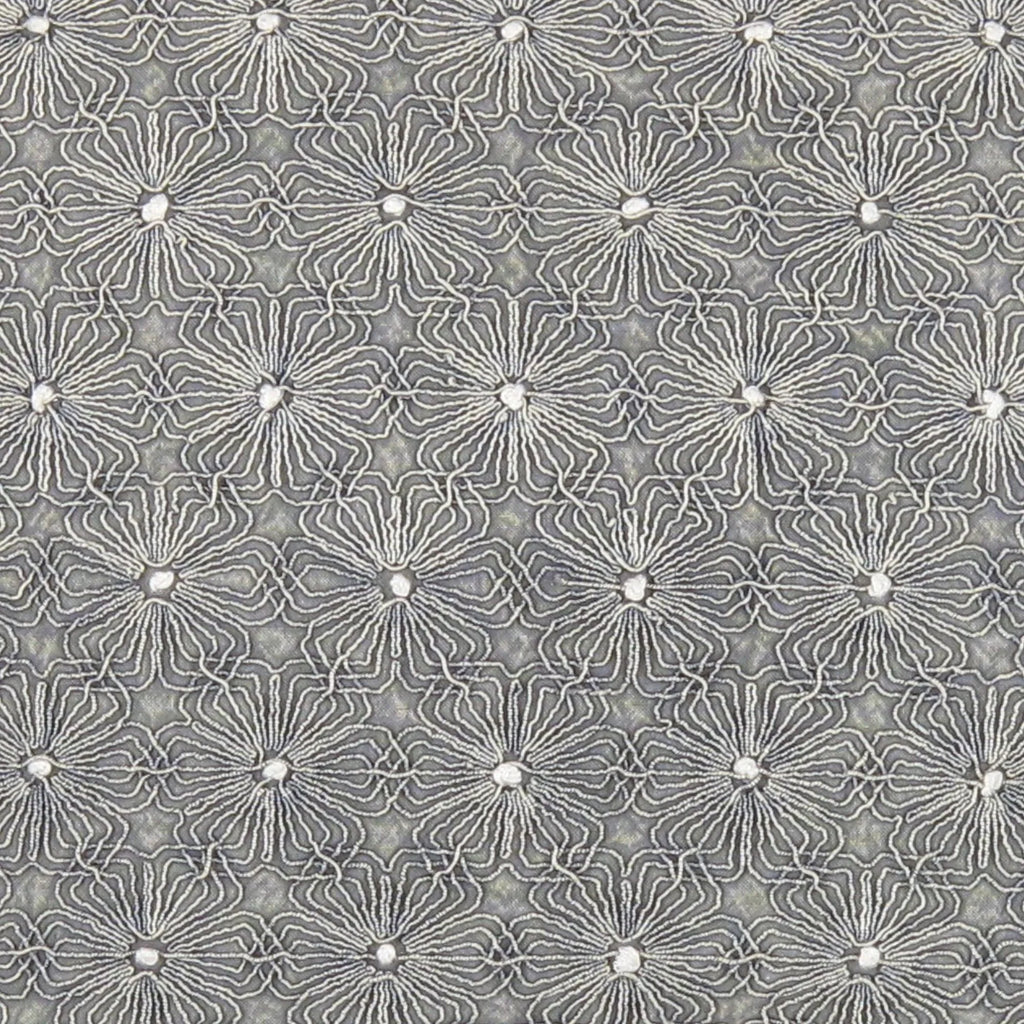 Canvello Naples Embroidered Pillow, Grey/Ivory Canvello