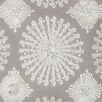 Canvello Naples Embroidered Pillow, Grey/Ivory Canvello