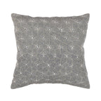 Canvello Naples Embroidered Pillow, Grey/Ivory Canvello