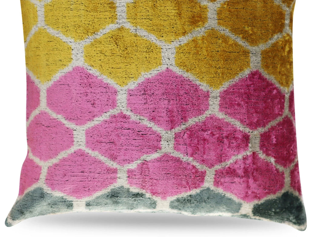 Canvello Pink Gold Gray Pillows With Luxury Decorative Cover - 16x16 in Canvello