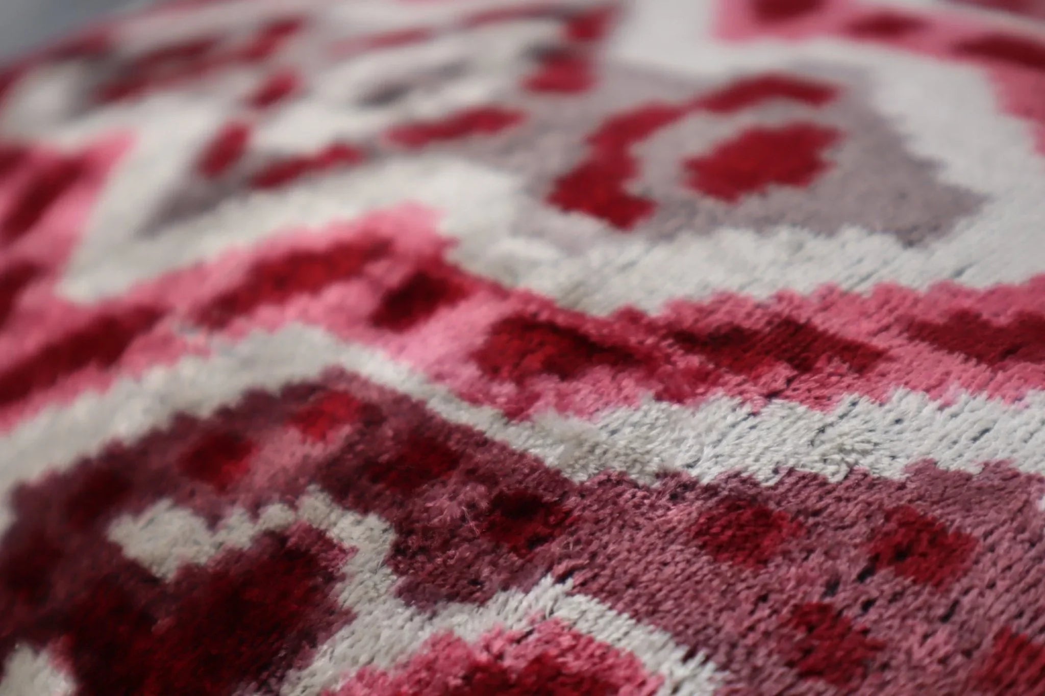 Canvello Pink Gray Handmade 16x24 Silk Velvet Pillow, Organic Veg Dyed, Down/Feather Filled Canvello