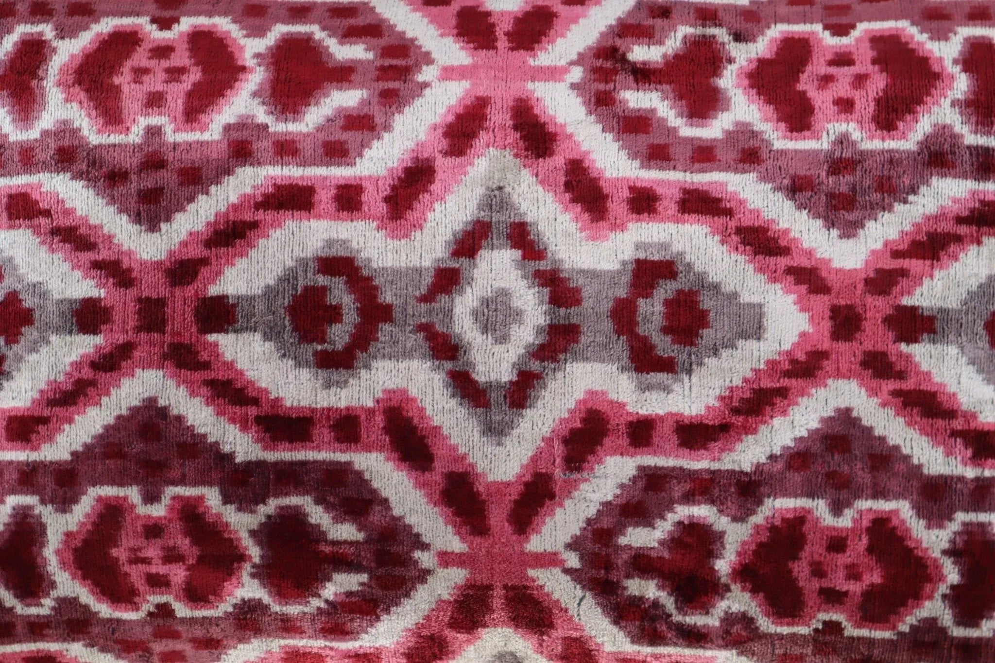 Canvello Pink Gray Handmade 16x24 Silk Velvet Pillow, Organic Veg Dyed, Down/Feather Filled Canvello