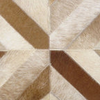 Canvello Safari Chevron L. Brown Cowhide 17" Decorative Throw Pillow Canvello