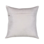 Canvello Safari Chevron Silver Cowhide 17" Decorative Throw Pillow Canvello