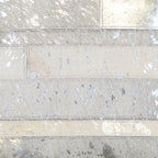 Canvello Safari Striped Silver Cowhide 17" Decorative Throw Pillow Canvello