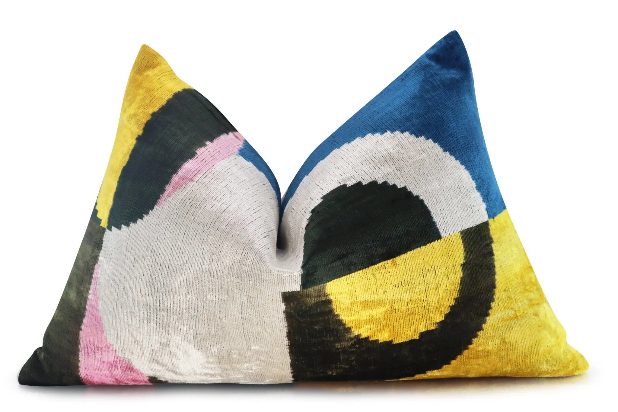 Canvello Silver Black Gold Handmade 16x24 Silk Velvet Pillow, Organic Veg Dyed, Down/Feather Filled Canvello