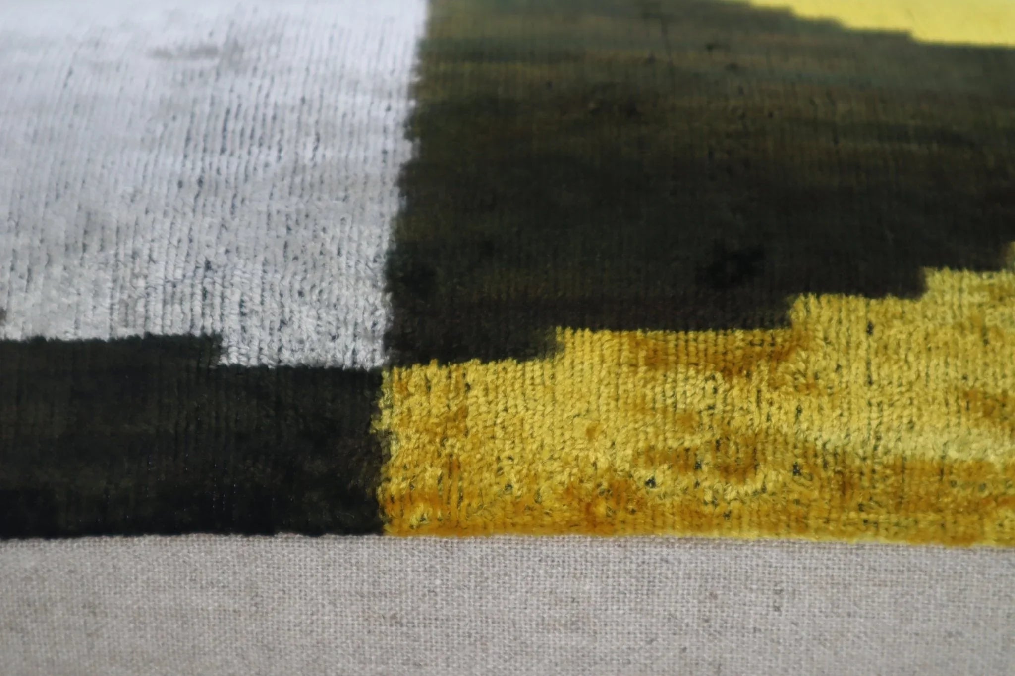 Canvello Silver Black Gold Handmade 16x24 Silk Velvet Pillow, Organic Veg Dyed, Down/Feather Filled Canvello