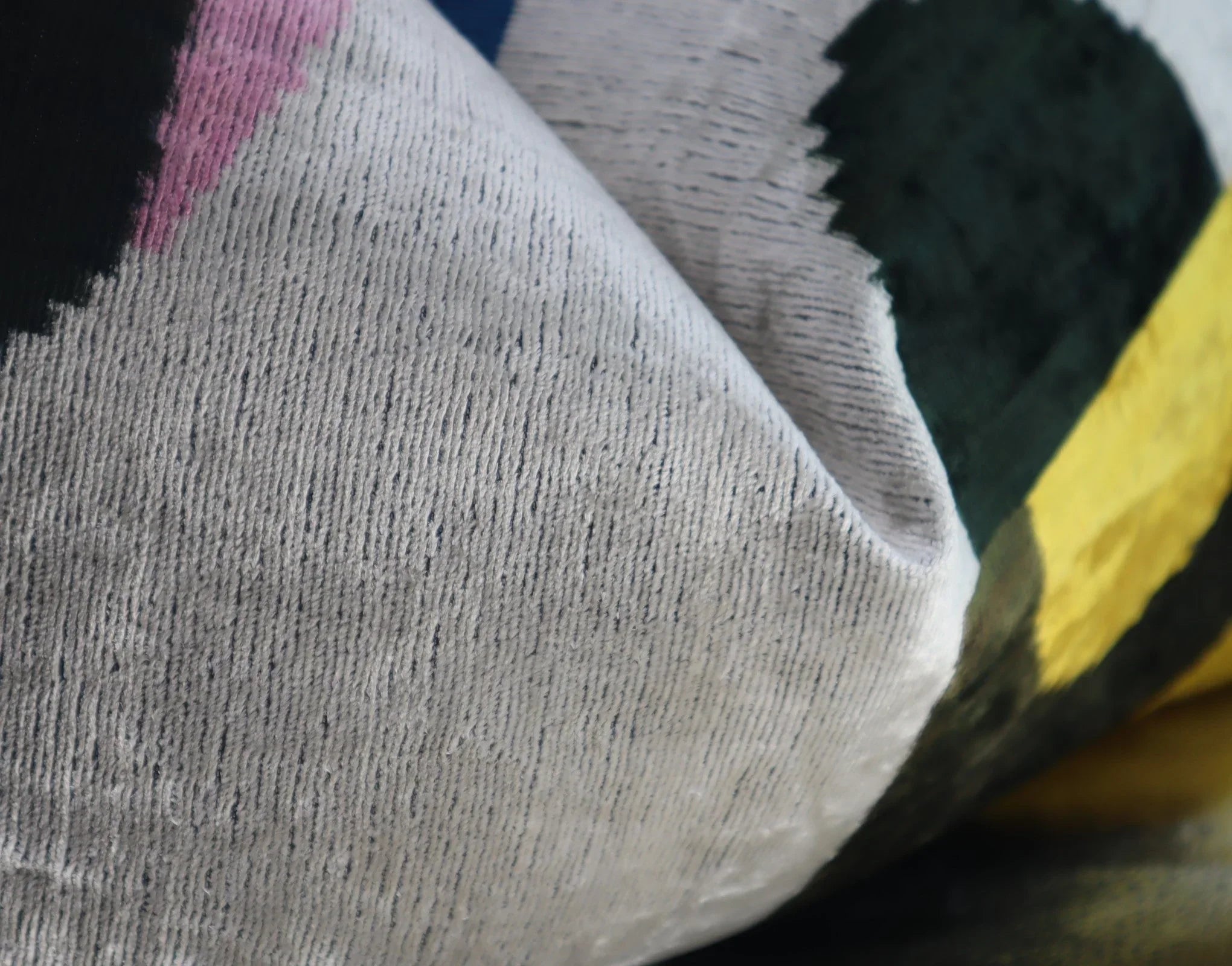 Canvello Silver Black Gold Handmade 16x24 Silk Velvet Pillow, Organic Veg Dyed, Down/Feather Filled Canvello