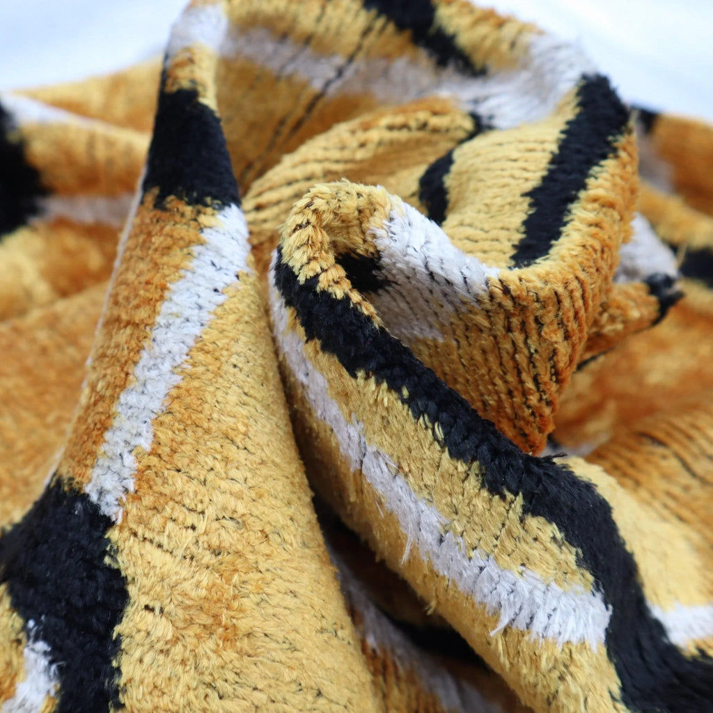 Canvello Soft Velvet Silk Gold Bkack Couch Cushion with Fown Insert - 16x24 Canvello