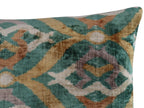 Canvello Teal Beige Brown Vegetable Dyed Handmade Turkish Silk Velvet Pillow - A Work of Art Canvello