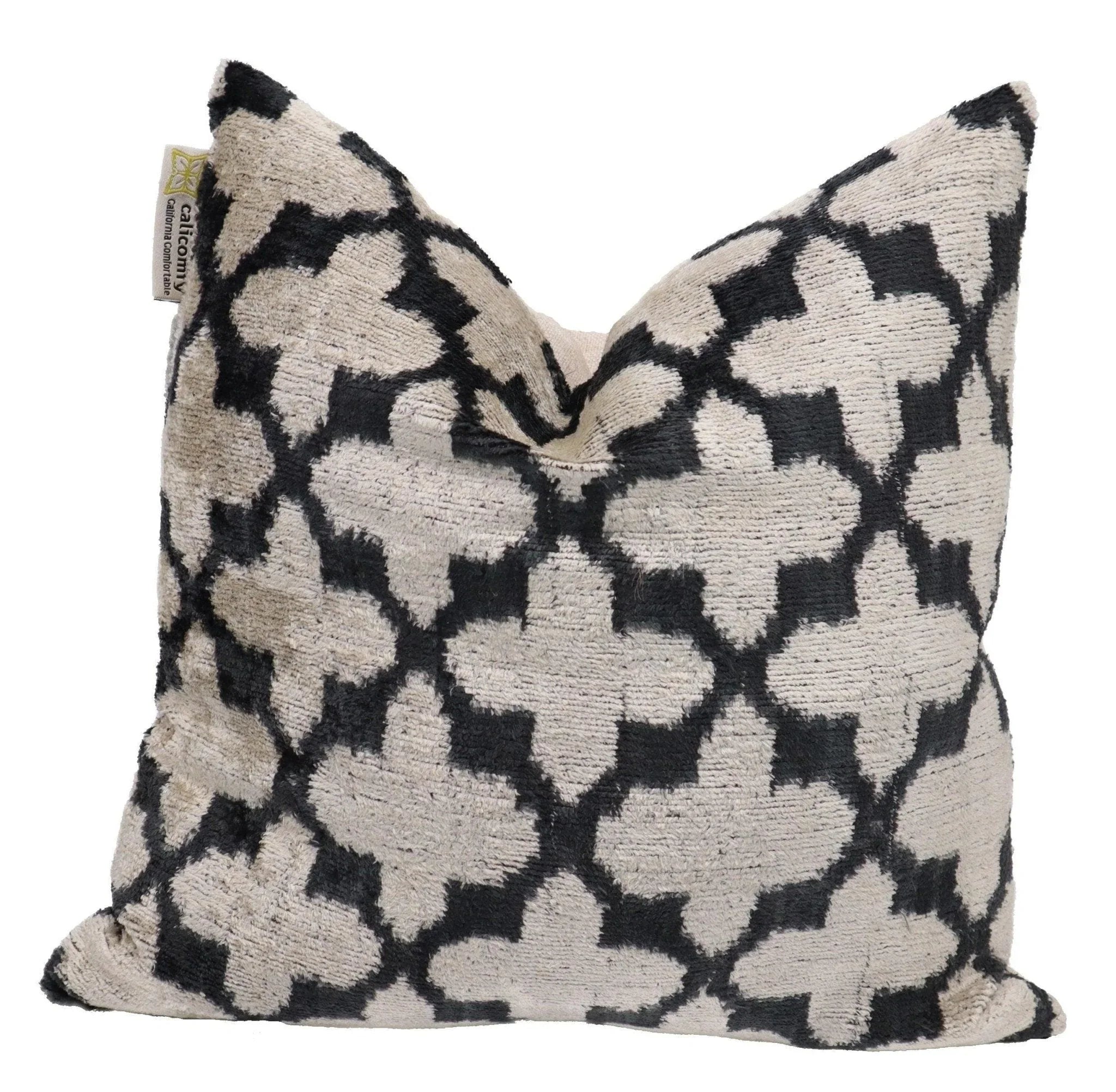 Canvello Throw Back Blavk & White Cushion For Sofa | 16 x 16 in (40 x 40 cm) Canvello