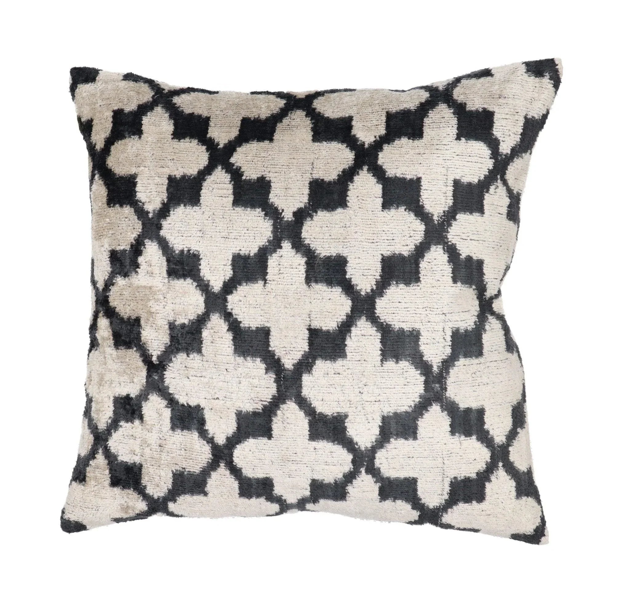 Canvello Throw Back Blavk & White Cushion For Sofa | 16 x 16 in (40 x 40 cm) Canvello