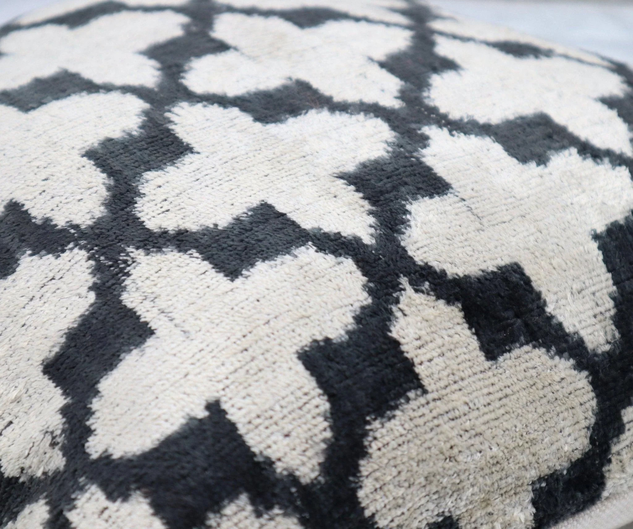 Canvello Throw Back Blavk & White Cushion For Sofa | 16 x 16 in (40 x 40 cm) Canvello