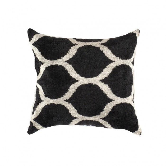 Canvello Turkish Black & White Velvet pillow - 24'' X 24" Canvello