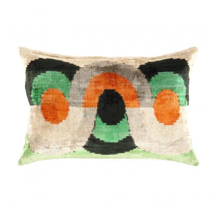 Canvello Turkish Multi colors Velvet Ikat pillow - 16'' X 24'' Canvello