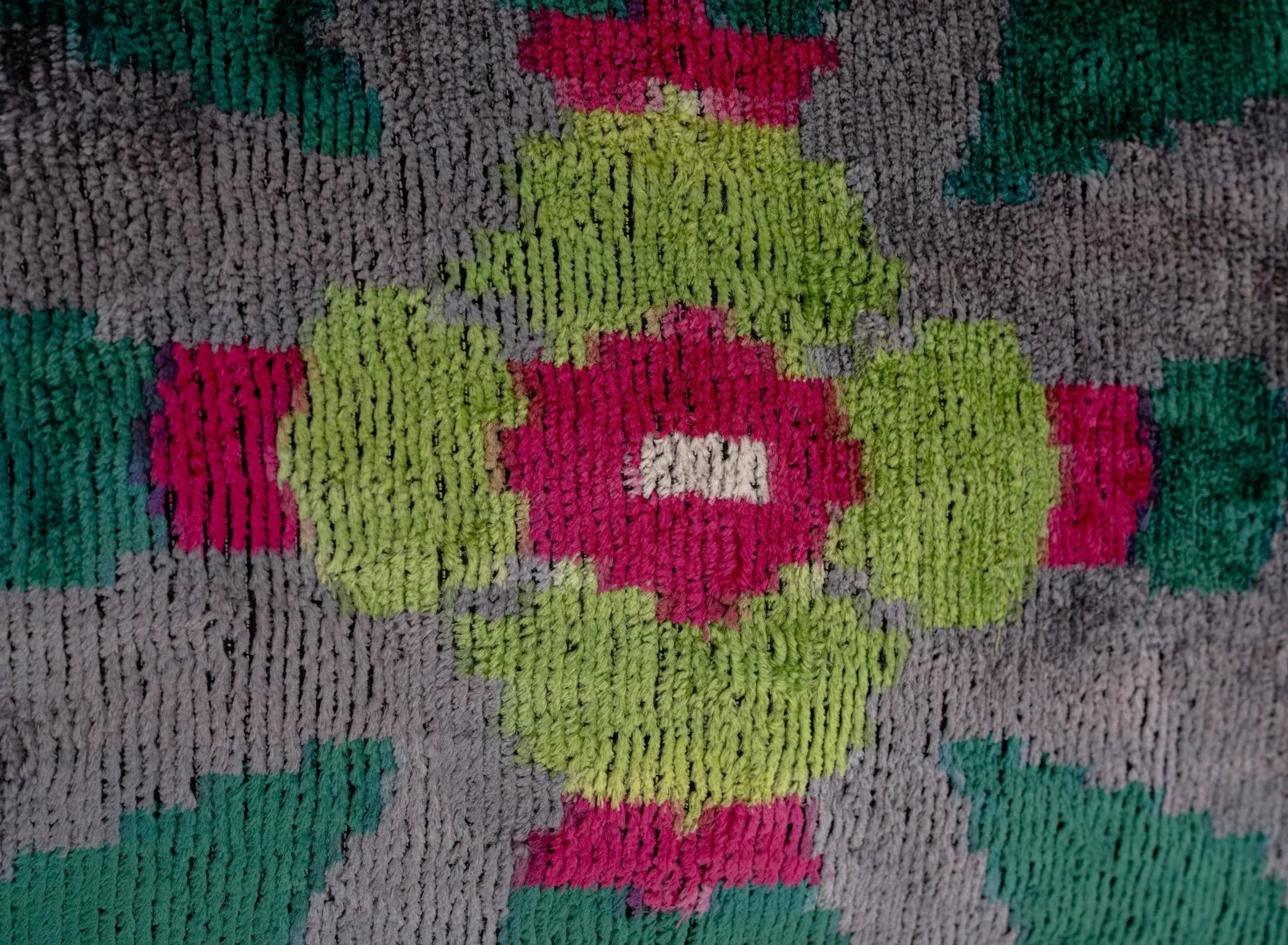 Canvello Unique Gray Green THROW PILLOW + Down INSERT, Invisible Zipper, Couch Cushion, Handmade Luxury Fabric, Decorative Soft Silk Velvet  16"x24" Canvello