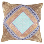 Canvello Vintage Design Sari Silk Square Pillow - 16" X 16" Canvello