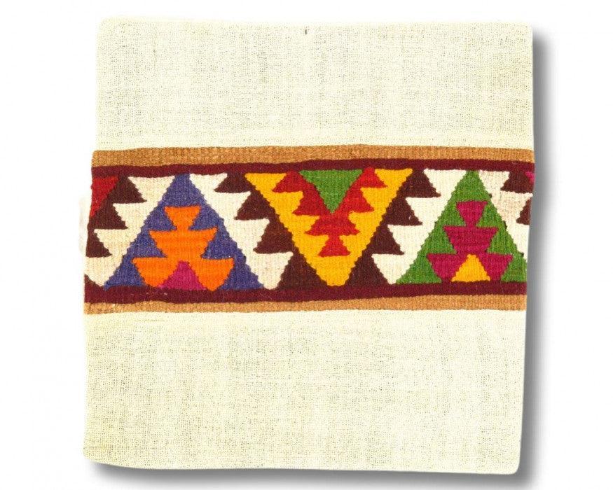 Canvello Vintage Hand Knotted Turkish Kilim Pillow - 20"x 20" Canvello