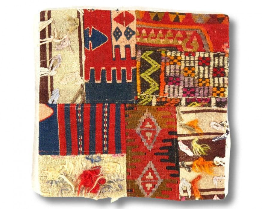 Canvello Vintage Hand Knotted Turkish Kilim Pillow - 20"x 20" Canvello