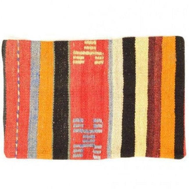 Canvello Vintage Turkish Hand Knotted Kilim Pillow - 16" x 24" Canvello