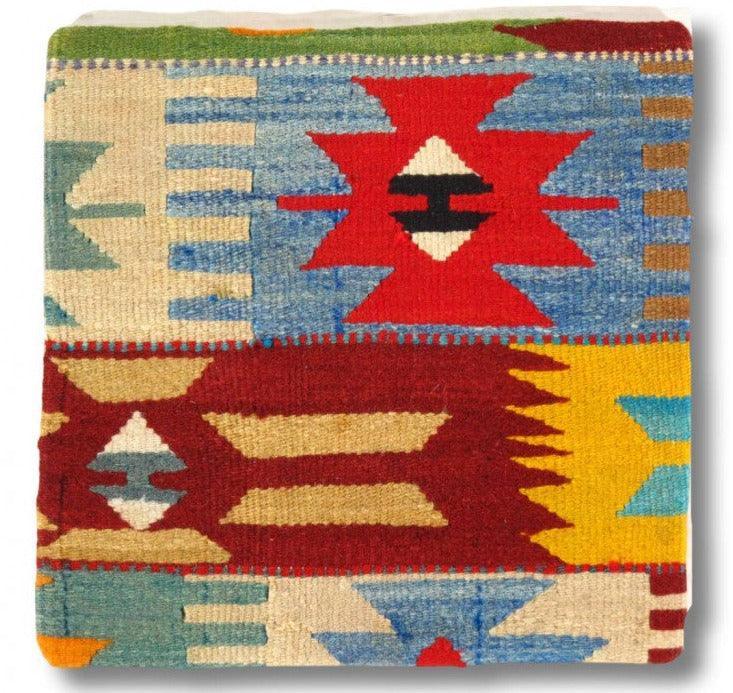 Canvello Vintage Turkish Hand Knotted Throw Pillow - 16"x16" Canvello