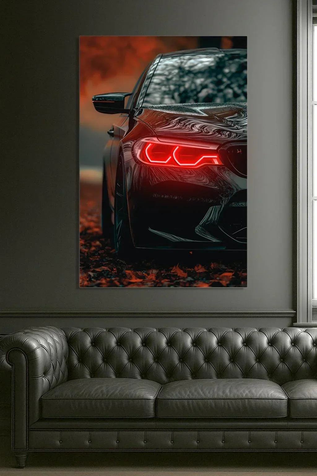 Car LED Plexiglass Wall Sign with Dimmer – UV‑Printed Neon Garage Art Peony Atelier