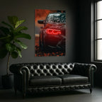 Car LED Plexiglass Wall Sign with Dimmer – UV‑Printed Neon Garage Art Peony Atelier