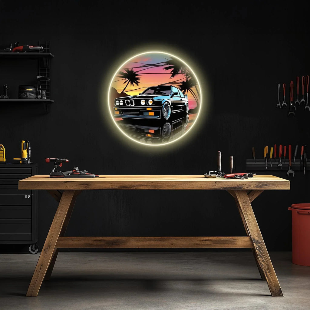Car neon light sign, Car wall art lighted, Car led wall decor, Car led sign, Man Cave Automotive Sign,Free Shipping & Returns Peony Atelier