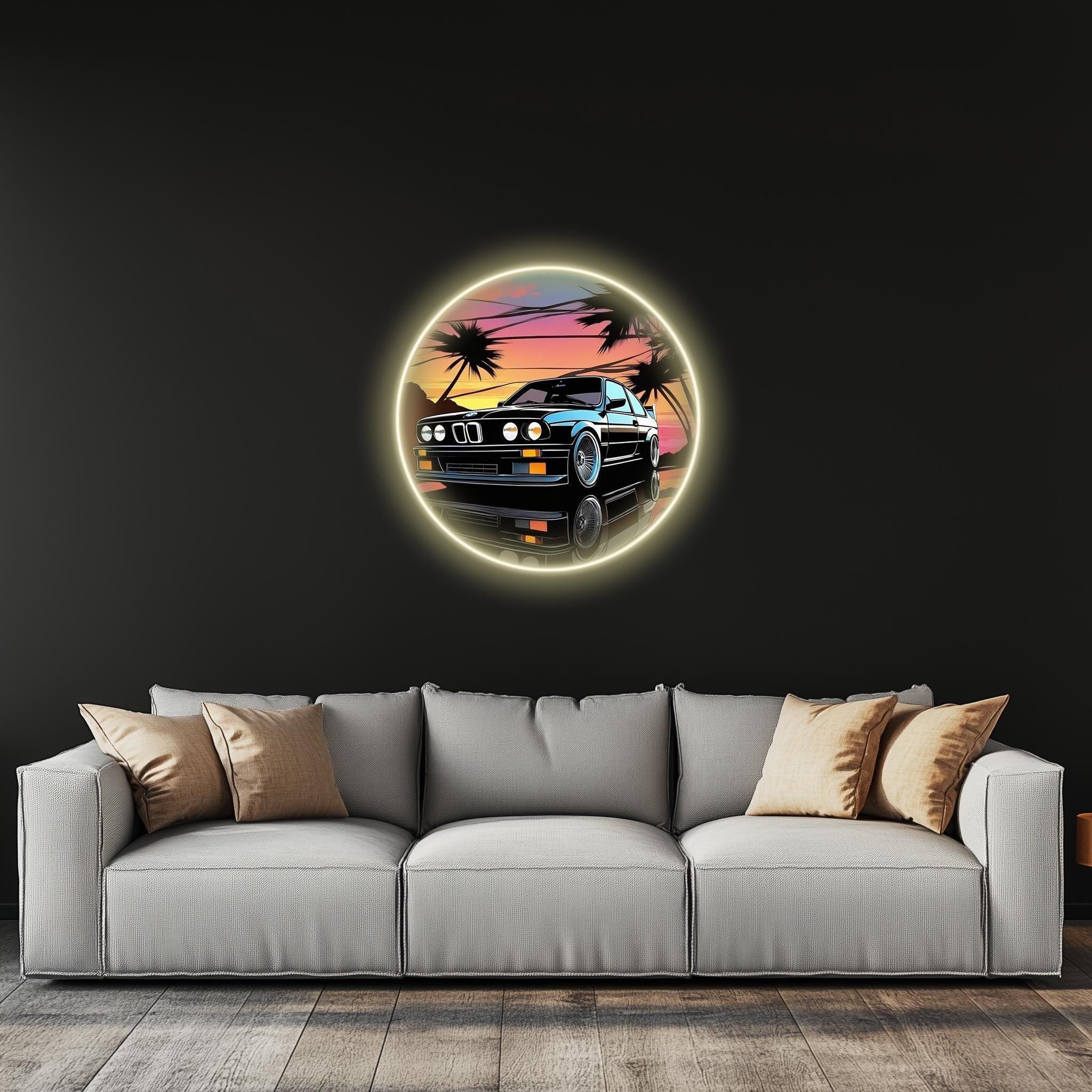 Car neon light sign, Car wall art lighted, Car led wall decor, Car led sign, Man Cave Automotive Sign,Free Shipping & Returns Peony Atelier