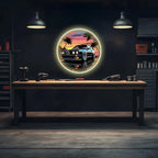 Car neon light sign, Car wall art lighted, Car led wall decor, Car led sign, Man Cave Automotive Sign,Free Shipping & Returns Peony Atelier
