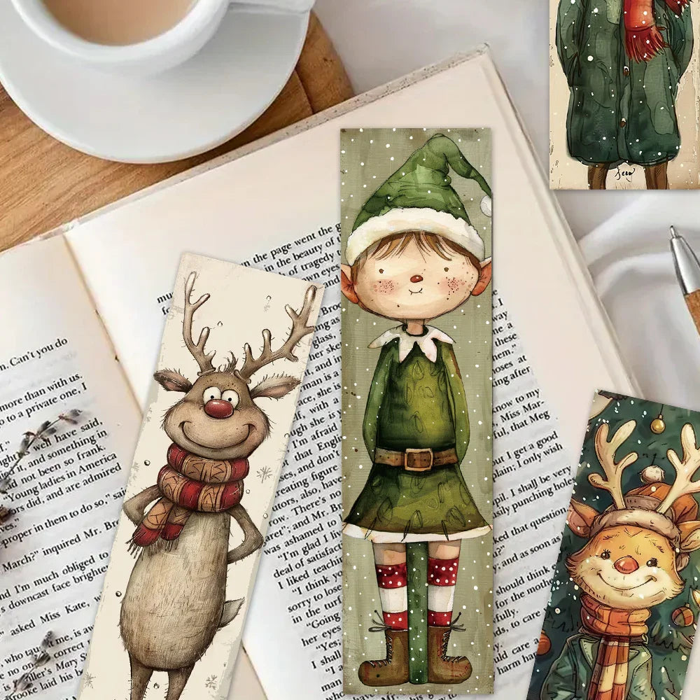 Cardboard Christmas Bookmarks Set with Student and Teacher Designs - House Of Avana [[SKU:HOA-XMS-026]]