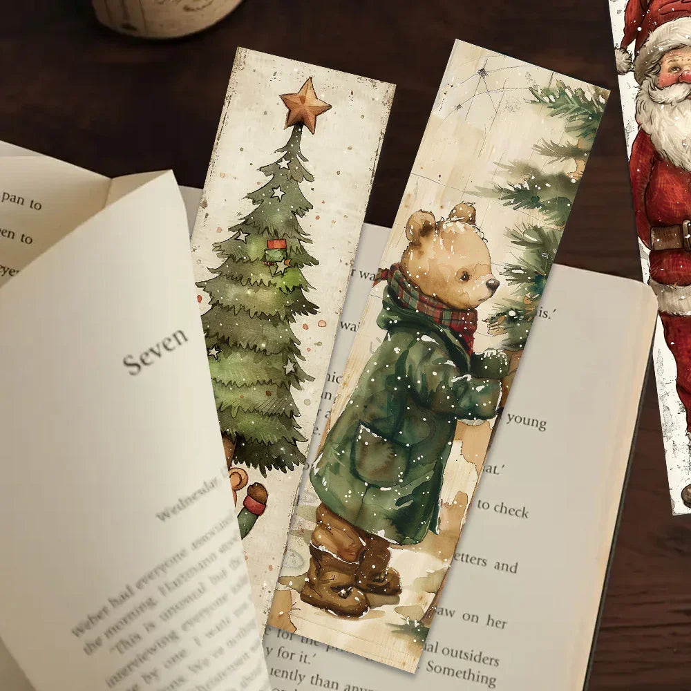 Cardboard Christmas Bookmarks Set with Student and Teacher Designs - House Of Avana