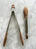 Carmel Acacia Wood Kitchen Tongs - 12" & 15" Set