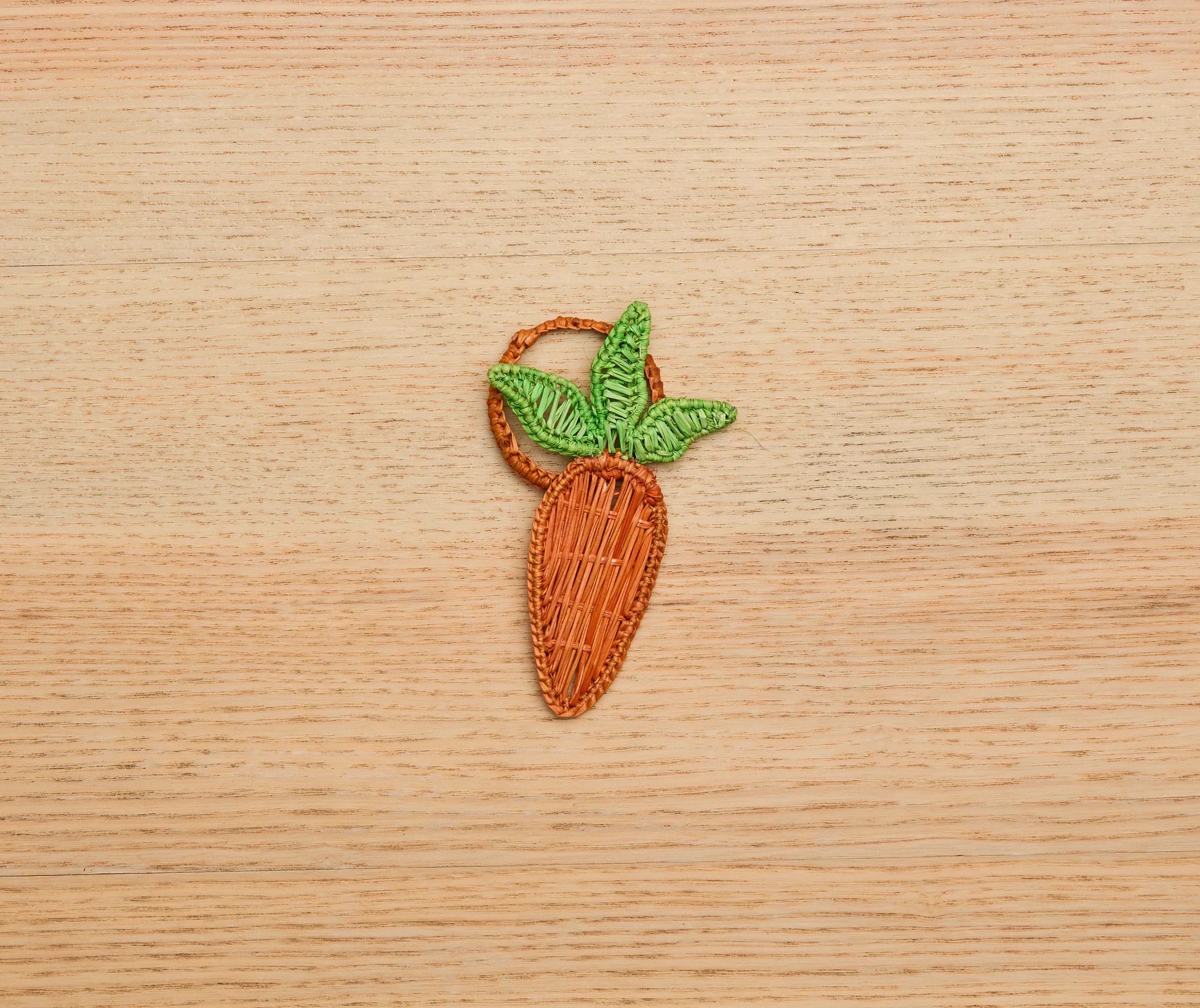 Carrot Napkin Ring – 3.5” Handwoven Iraca Palm – Artisan Spring Table Decor from Colombia Payton James