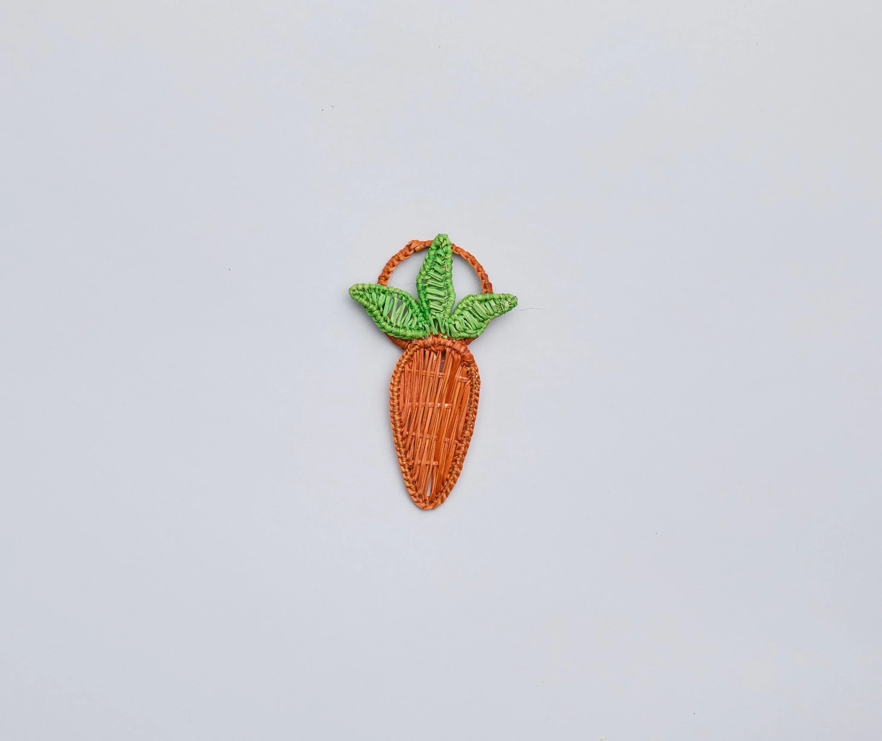 Carrot Napkin Ring – 3.5” Handwoven Iraca Palm – Artisan Spring Table Decor from Colombia Payton James