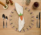 Carrot Napkin Ring – 3.5” Handwoven Iraca Palm – Artisan Spring Table Decor from Colombia Payton James