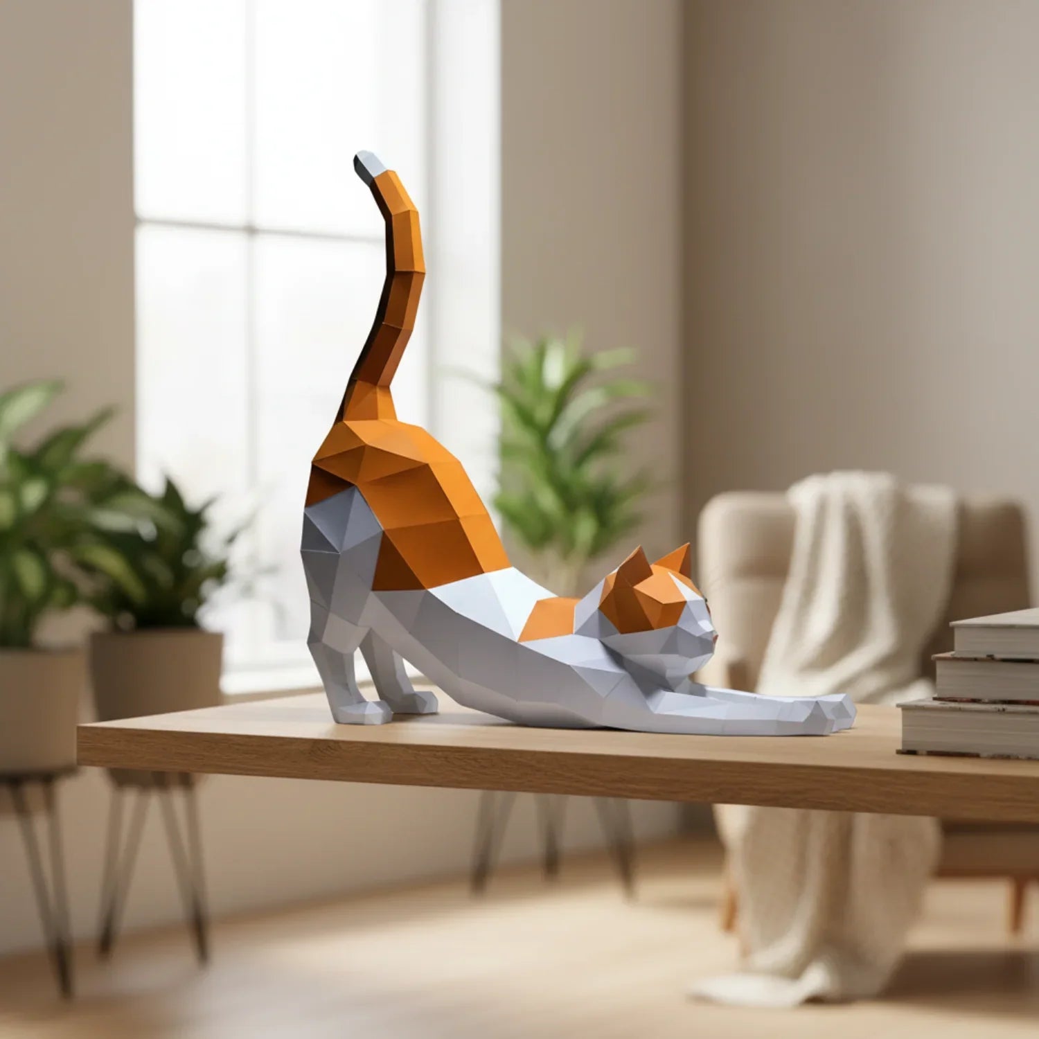 Cat Decor - Origami White