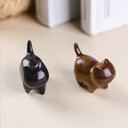 Cat Pen Holder - Solid Wood Desk Organizer