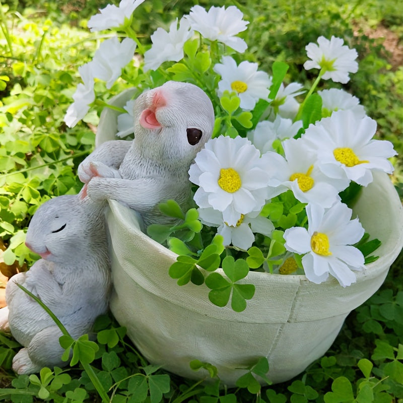 Rabbit Sculpture - Decorative White Small