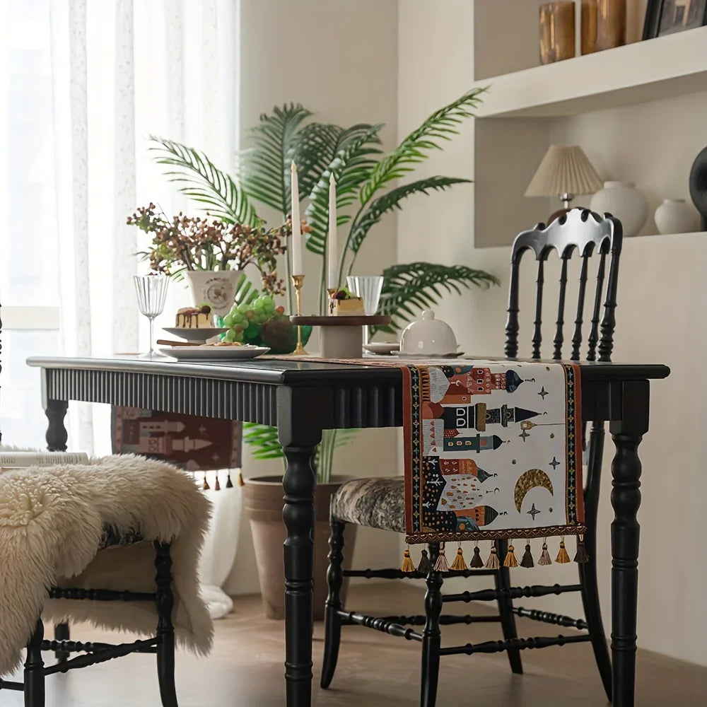 Table Runner - Decorative Polyester Star Moon