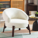 DYHOME 1pc Mid-Century Retro Modern Upholstered Lounge Chair Fabric Accent Chair Sturdy Wooden Frame Armchair, Living Room Bedroom Decoration House Of Avana